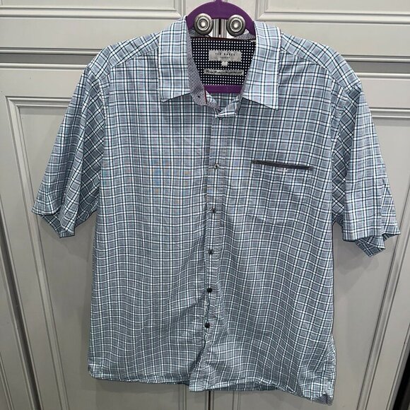 Ted Baker Men's Short sleeve button down shirt size 7 - Picture 1 of 5